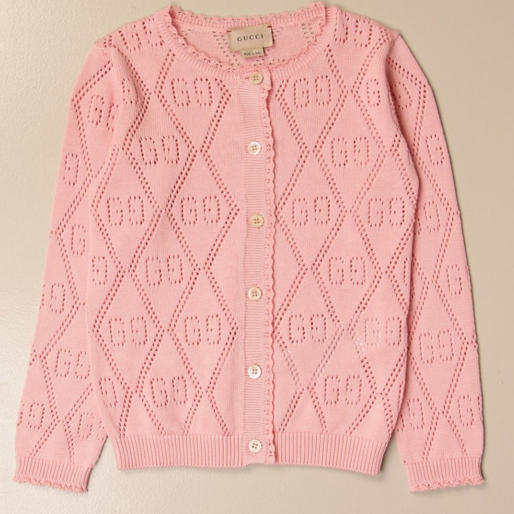 Gucci cardigan baby 36 months knit pink